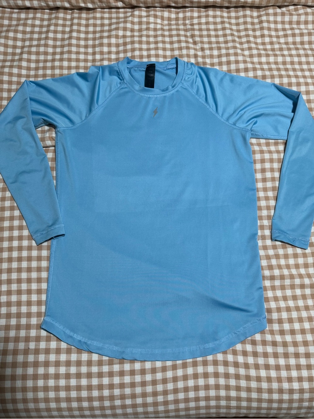 Kids' Light Blue Long-Sleeve Performance Tee